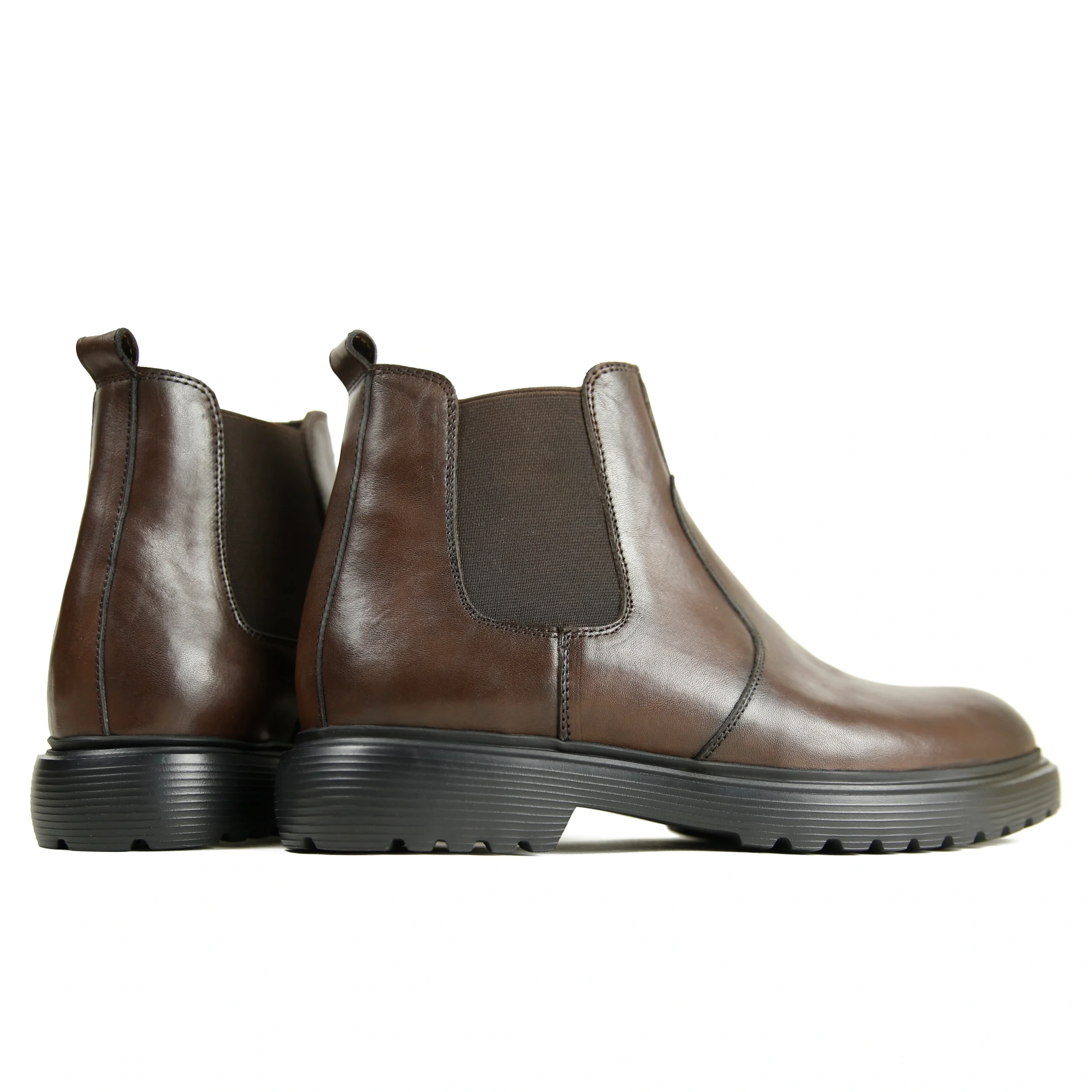 Chelsea boots élastiques cuir marron – Image 5