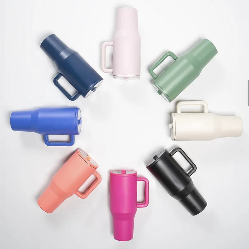 2024 NEW HydroJug 40OZ tumbler Straw Lid Stainless Steel Vacuum Insulated Car Mug Double Wall Thermal Iced Travel Mug Cup – Image 4