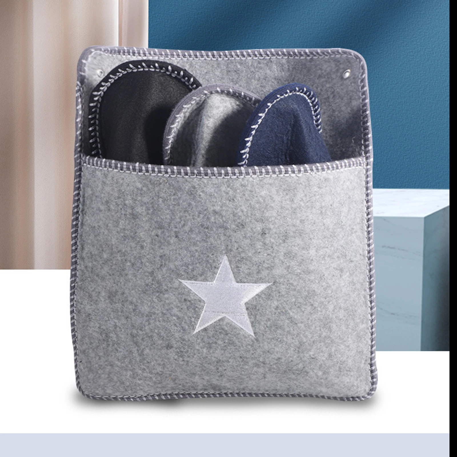 Pantoufles d’invité de maison familiale avec semelle coordonnante lot de 6 paires – Image 9