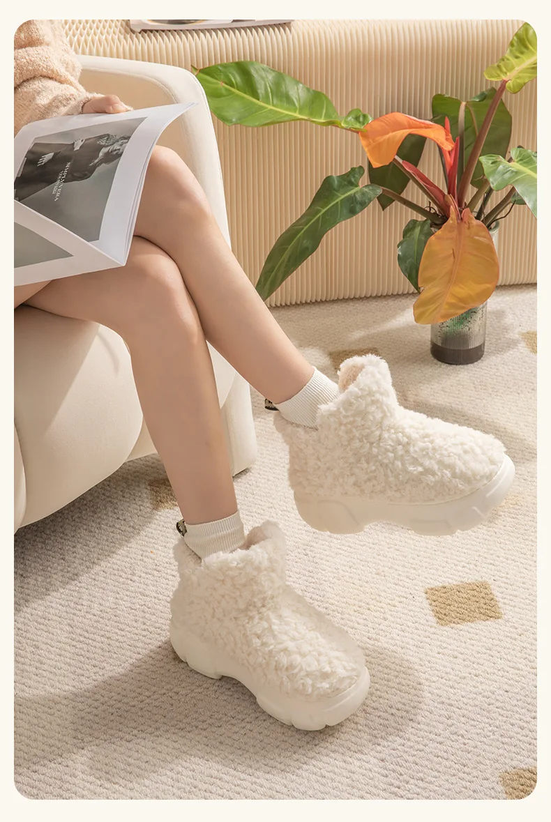 Pantoufle d’intérieur chauds en coton – Image 9