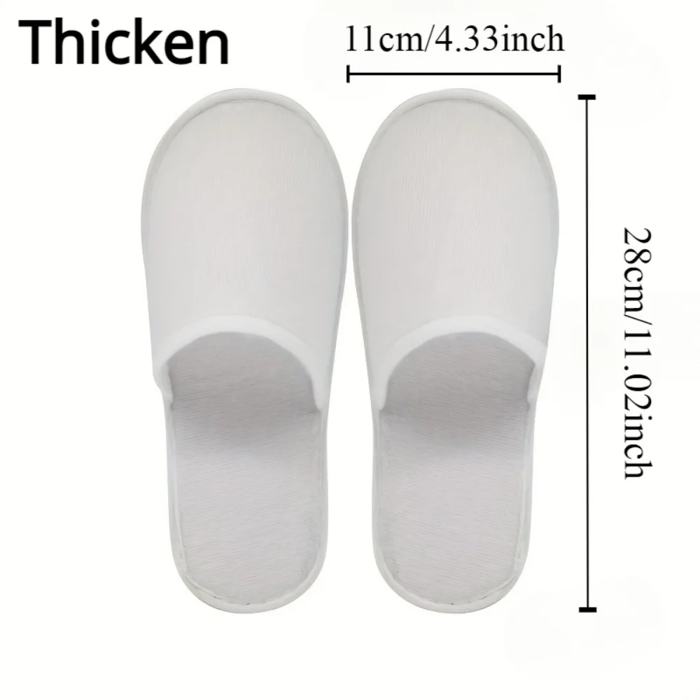 Pantoufles blanches en peluche lot de 20 paires – Image 6