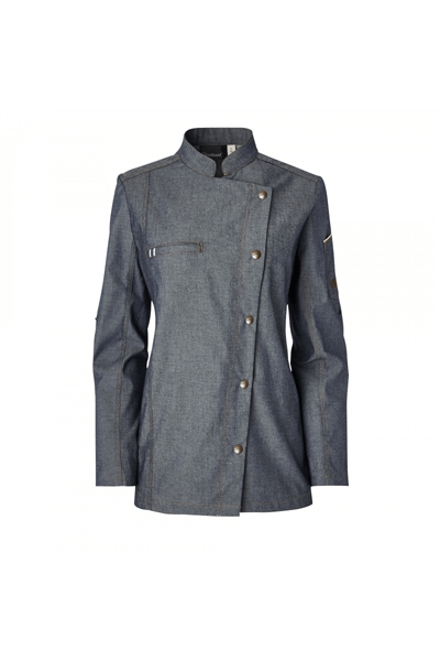 Veste cuisine femme denim AUTHENTIQUE – Image 2
