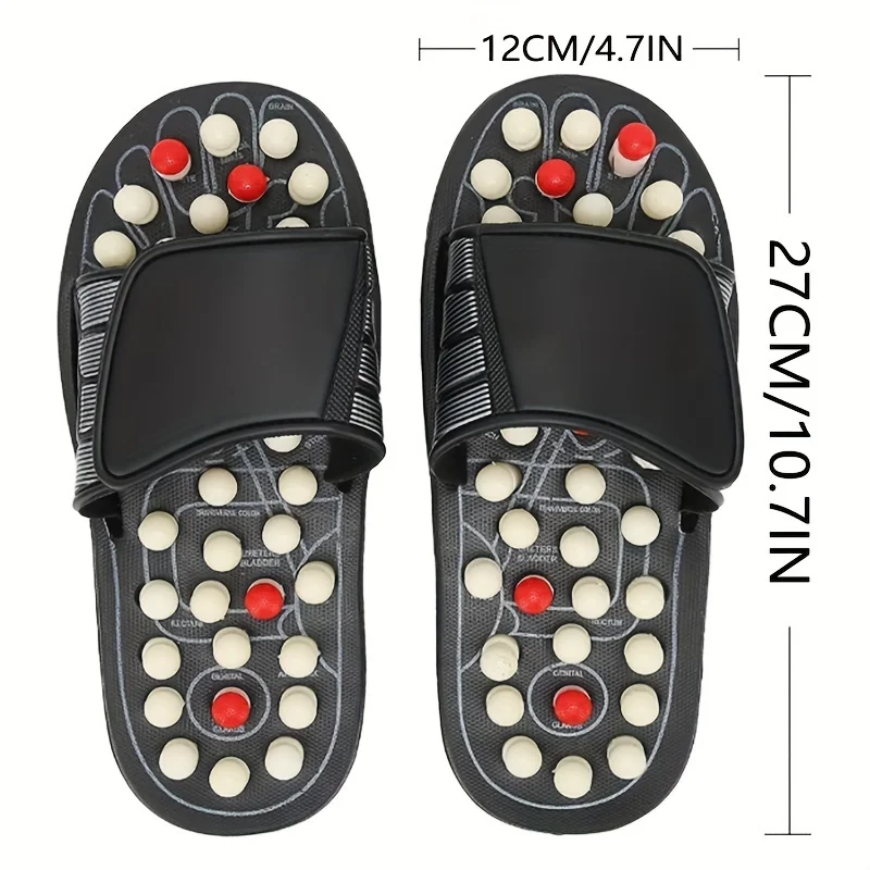 Pantoufles De Massage D’acupression Antidérapante À Bout Ouvert, Soulagement De La Douleur Réflexe Du Pied – Image 7