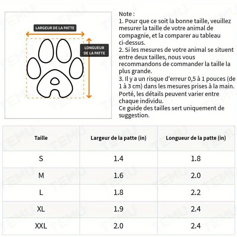 Pantoufle Bottes Pour Chiens En Maille Respirante 4pcs – Image 7