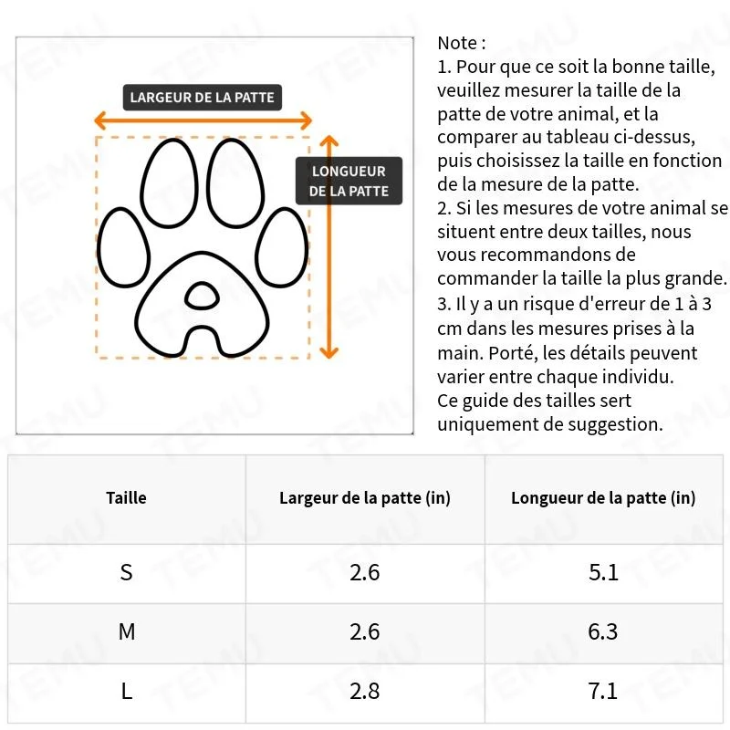Pantoufle Antidérapantes Pour Chien, Couvre-pieds Respirants 4pcs – Image 6
