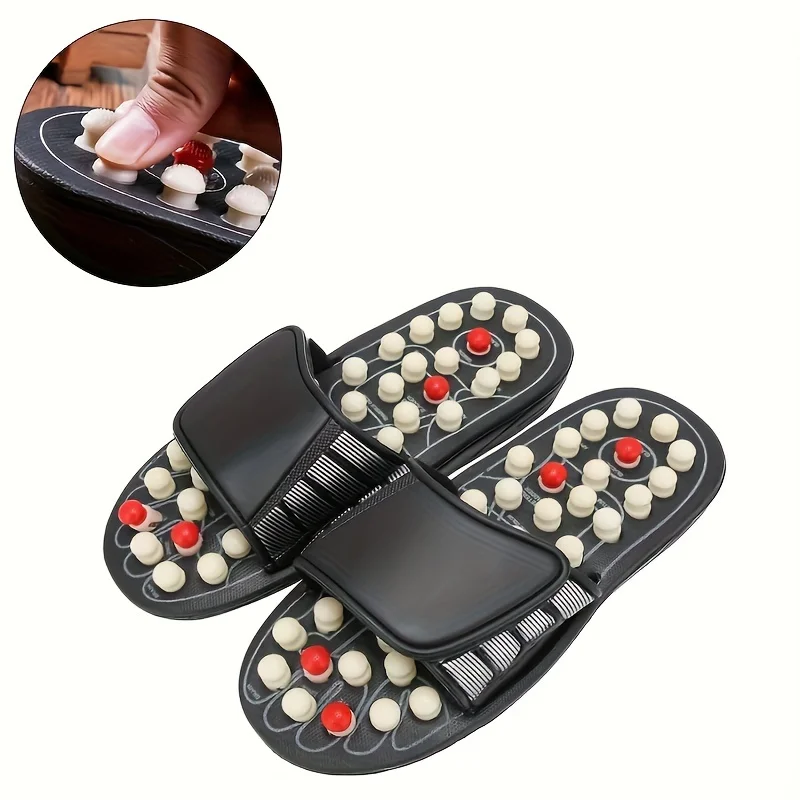Pantoufles De Massage D’acupression Antidérapante À Bout Ouvert, Soulagement De La Douleur Réflexe Du Pied – Image 8
