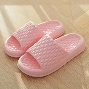 Pantoufle À Lanières De Couleur Unie De Massage