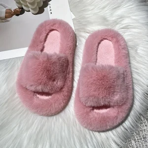 Pantoufle Confortables En Peluche Douce