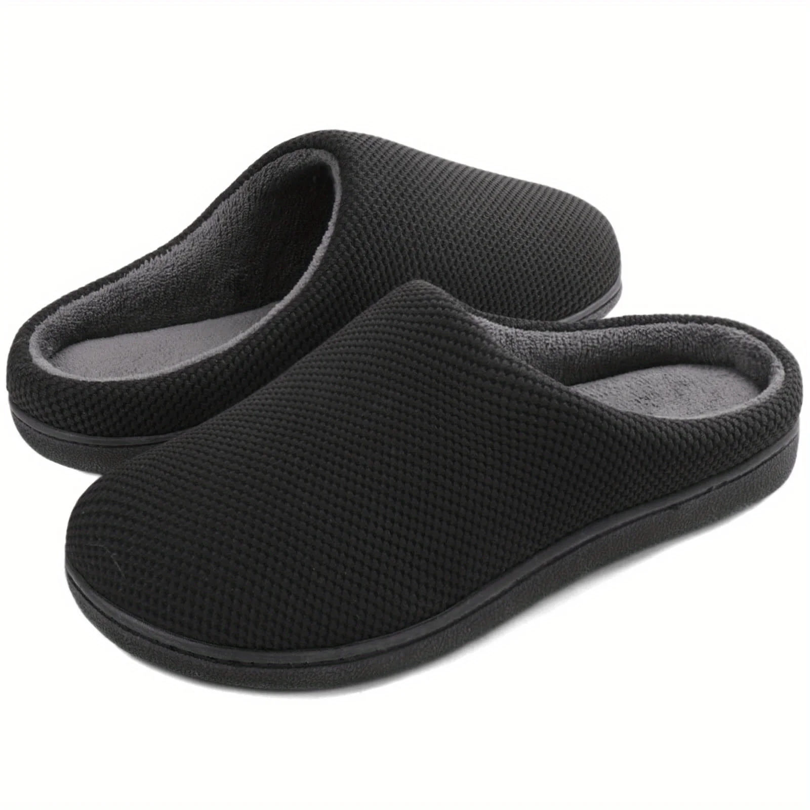 Pantoufle Décontractées Confortables Et Chaudes En Peluche Légères Antidérapantes À Bout Fermé – Image 9