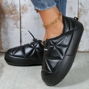 Pantoufle Lettre Patché Détail Matelassé Mode Slip-on