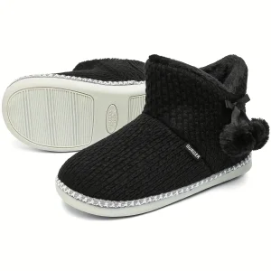 Pantoufles Bottines Chaud Peluche Doublé Chaussures De Maison Slipper