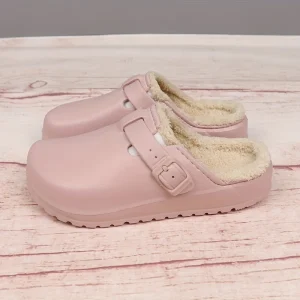 Pantoufles Chaudes De Couleur Unie En Peluche À Bout Fermé Avec Plateforme À Semelle Souple