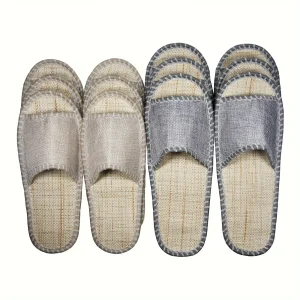 Pantoufles Chauds Pour La Maison, Légers Et Ouverts Aux Orteils lot de 6 Paires