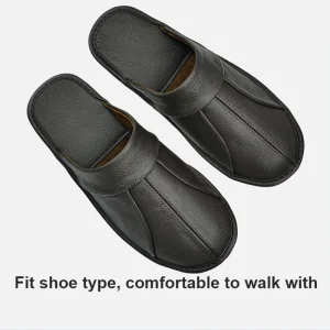 Pantoufles Cuir de Vache