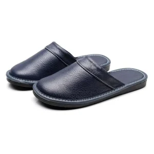 Pantoufles en cuir respirante imperméables