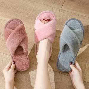 Pantoufles en Fourrure d’Hiver