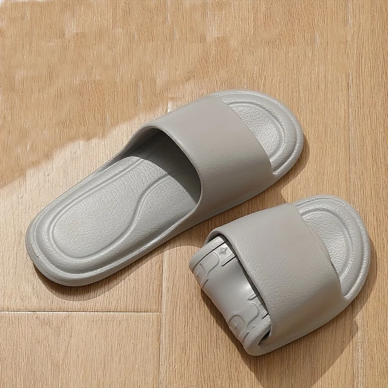 Pantoufles Minimalistes Unis En Couleur Unie, Semelle Souple Légère – Image 5