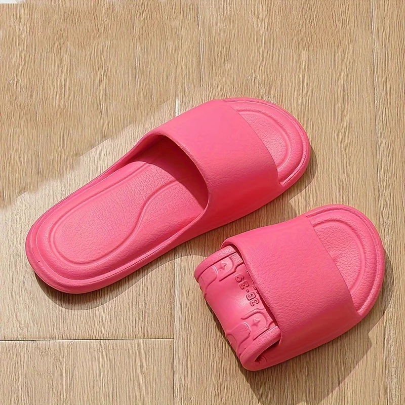 Pantoufles Minimalistes Unis En Couleur Unie, Semelle Souple Légère – Image 3