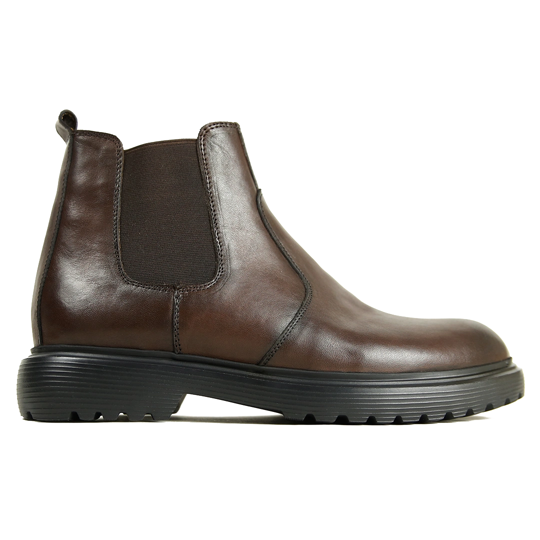 Chelsea boots élastiques cuir marron
