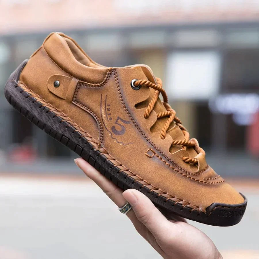 Albert - Baskets pour hommes ( Cuir végétalien décontracté ) – Image 2